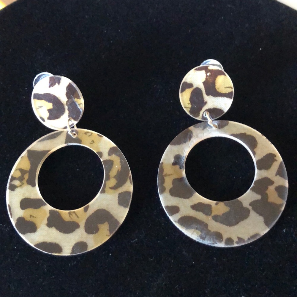 Leopard Acrylic Earrings